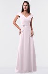 ColsBM Madelyn Blush Informal A-line Portrait Zipper Floor Length Ruching Plus Size Bridesmaid Dresses