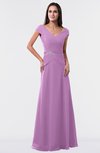 ColsBM Madelyn Orchid Informal A-line Portrait Zipper Floor Length Ruching Plus Size Bridesmaid Dresses
