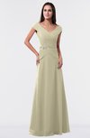 ColsBM Madelyn Putty Informal A-line Portrait Zipper Floor Length Ruching Plus Size Bridesmaid Dresses