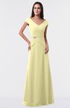 ColsBM Madelyn Soft Yellow Informal A-line Portrait Zipper Floor Length Ruching Plus Size Bridesmaid Dresses
