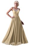 ColsBM Cora Apricot Gelato Cute A-line Scoop Sleeveless Zipper Beading Plus Size Bridesmaid Dresses