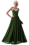 ColsBM Cora Garden Green Cute A-line Scoop Sleeveless Zipper Beading Plus Size Bridesmaid Dresses