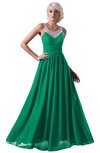 ColsBM Cora Pepper Green Cute A-line Scoop Sleeveless Zipper Beading Plus Size Bridesmaid Dresses