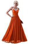 ColsBM Cora Tangerine Cute A-line Scoop Sleeveless Zipper Beading Plus Size Bridesmaid Dresses