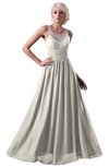 ColsBM Cora Whisper White Cute A-line Scoop Sleeveless Zipper Beading Plus Size Bridesmaid Dresses