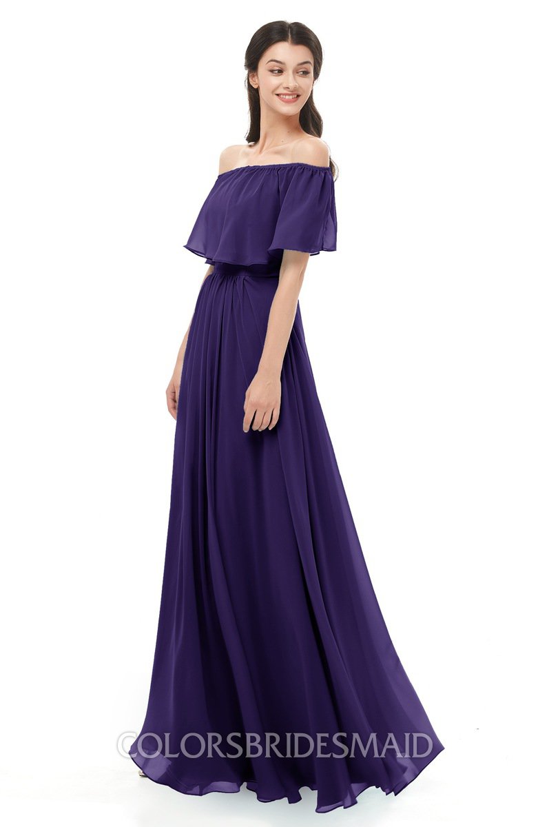 blue dress for baby girl African Plus Size Purple Long Bridesmaid Dresses – TANYA BRIDAL main image 0