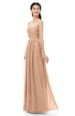 ColsBM Esme Almost Apricot Bridesmaid Dresses Zip up A-line Floor Length Sleeveless Simple Sweetheart