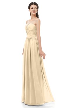 ColsBM Esme Apricot Gelato Bridesmaid Dresses Zip up A-line Floor Length Sleeveless Simple Sweetheart