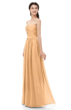 ColsBM Esme Apricot Bridesmaid Dresses Zip up A-line Floor Length Sleeveless Simple Sweetheart