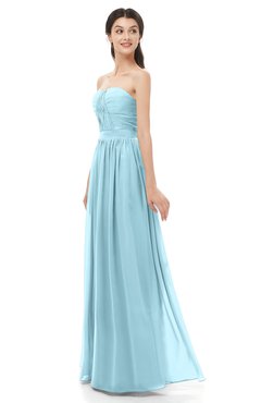 ColsBM Esme Aqua Bridesmaid Dresses Zip up A-line Floor Length Sleeveless Simple Sweetheart