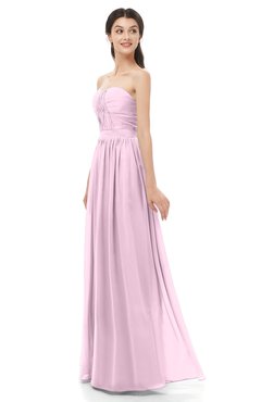 ColsBM Esme Baby Pink Bridesmaid Dresses Zip up A-line Floor Length Sleeveless Simple Sweetheart