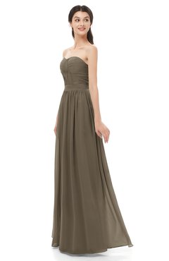 ColsBM Esme Carafe Brown Bridesmaid Dresses Zip up A-line Floor Length Sleeveless Simple Sweetheart