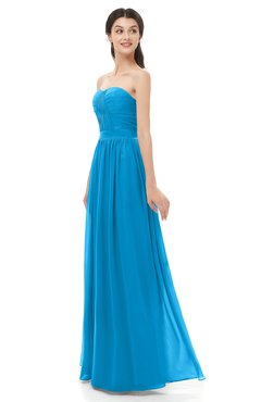 ColsBM Esme Cornflower Blue Bridesmaid Dresses Zip up A-line Floor Length Sleeveless Simple Sweetheart