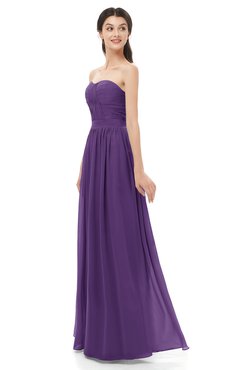 ColsBM Esme Dark Purple Bridesmaid Dresses Zip up A-line Floor Length Sleeveless Simple Sweetheart