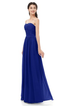 ColsBM Esme Electric Blue Bridesmaid Dresses Zip up A-line Floor Length Sleeveless Simple Sweetheart