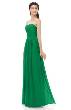 ColsBM Esme Green Bridesmaid Dresses Zip up A-line Floor Length Sleeveless Simple Sweetheart