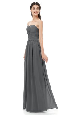 ColsBM Esme Grey Bridesmaid Dresses Zip up A-line Floor Length Sleeveless Simple Sweetheart