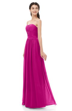ColsBM Esme Hot Pink Bridesmaid Dresses Zip up A-line Floor Length Sleeveless Simple Sweetheart