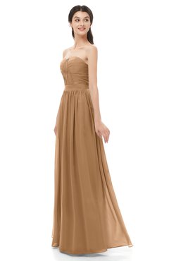 ColsBM Esme Light Brown Bridesmaid Dresses Zip up A-line Floor Length Sleeveless Simple Sweetheart