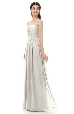 ColsBM Esme Off White Bridesmaid Dresses Zip up A-line Floor Length Sleeveless Simple Sweetheart