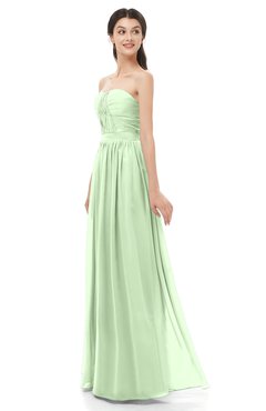 ColsBM Esme Pale Green Bridesmaid Dresses Zip up A-line Floor Length Sleeveless Simple Sweetheart