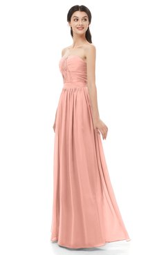 ColsBM Esme Peach Bridesmaid Dresses Zip up A-line Floor Length Sleeveless Simple Sweetheart