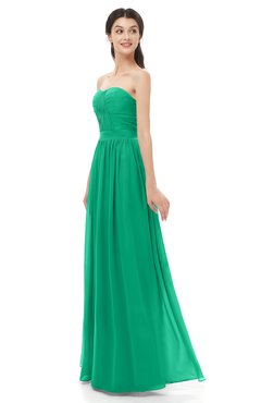 ColsBM Esme Pepper Green Bridesmaid Dresses Zip up A-line Floor Length Sleeveless Simple Sweetheart