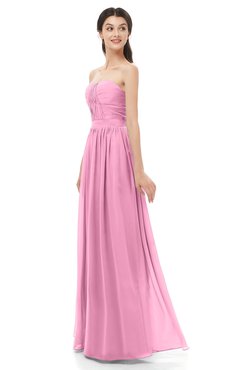 ColsBM Esme Pink Bridesmaid Dresses Zip up A-line Floor Length Sleeveless Simple Sweetheart