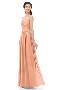 ColsBM Esme Salmon Bridesmaid Dresses Zip up A-line Floor Length Sleeveless Simple Sweetheart