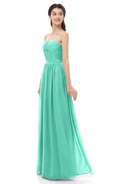 ColsBM Esme Seafoam Green Bridesmaid Dresses Zip up A-line Floor Length Sleeveless Simple Sweetheart
