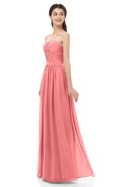 ColsBM Esme Shell Pink Bridesmaid Dresses Zip up A-line Floor Length Sleeveless Simple Sweetheart
