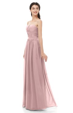 ColsBM Esme Silver Pink Bridesmaid Dresses Zip up A-line Floor Length Sleeveless Simple Sweetheart