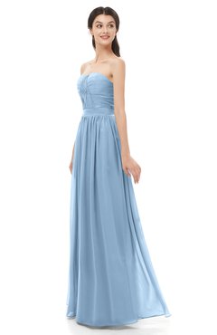 ColsBM Esme Sky Blue Bridesmaid Dresses Zip up A-line Floor Length Sleeveless Simple Sweetheart