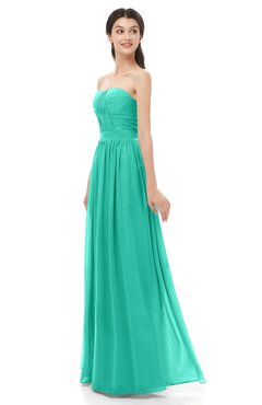 ColsBM Esme Viridian Green Bridesmaid Dresses Zip up A-line Floor Length Sleeveless Simple Sweetheart