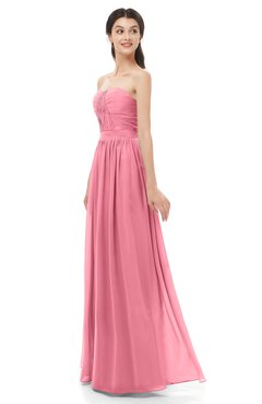 ColsBM Esme Watermelon Bridesmaid Dresses Zip up A-line Floor Length Sleeveless Simple Sweetheart