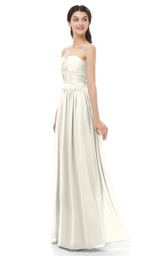 ColsBM Esme Whisper White Bridesmaid Dresses Zip up A-line Floor Length Sleeveless Simple Sweetheart
