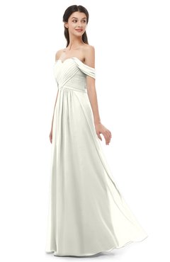 ColsBM Sylvia Cream Bridesmaid Dresses Mature Floor Length Sweetheart Ruching A-line Zip up