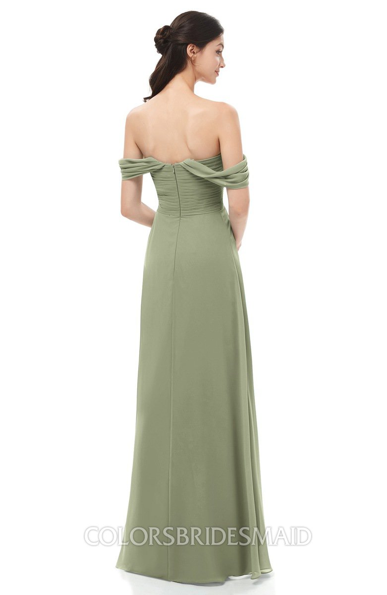moss green gown