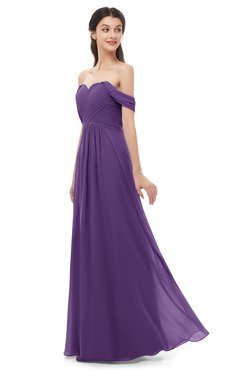 ColsBM Sylvia Pansy Bridesmaid Dresses Mature Floor Length Sweetheart Ruching A-line Zip up