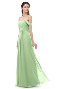 ColsBM Sylvia Sage Green Bridesmaid Dresses Mature Floor Length Sweetheart Ruching A-line Zip up