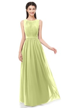 ColsBM Briar Lime Green Bridesmaid Dresses Sleeveless A-line Pleated Floor Length Elegant Bateau