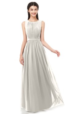 ColsBM Briar Off White Bridesmaid Dresses Sleeveless A-line Pleated Floor Length Elegant Bateau