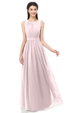 ColsBM Briar Petal Pink Bridesmaid Dresses Sleeveless A-line Pleated Floor Length Elegant Bateau