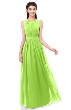 ColsBM Briar Sharp Green Bridesmaid Dresses Sleeveless A-line Pleated Floor Length Elegant Bateau