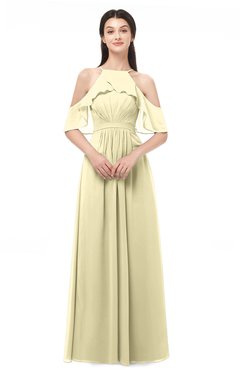 ColsBM Andi Anise Flower Bridesmaid Dresses Zipper Off The Shoulder Elegant Floor Length Sash A-line