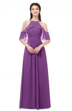 ColsBM Andi Dahlia Bridesmaid Dresses Zipper Off The Shoulder Elegant Floor Length Sash A-line