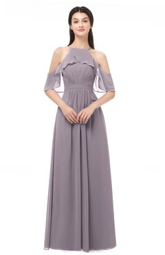 ColsBM Andi Sea Fog Bridesmaid Dresses Zipper Off The Shoulder Elegant Floor Length Sash A-line