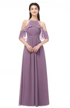 ColsBM Andi Valerian Bridesmaid Dresses Zipper Off The Shoulder Elegant Floor Length Sash A-line
