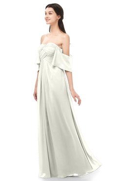 ColsBM Arden Cream Bridesmaid Dresses Ruching Floor Length A-line Off The Shoulder Backless Cute