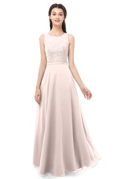 ColsBM Indigo Silver Peony Bridesmaid Dresses Sleeveless Bateau Lace Simple Floor Length Half Backless